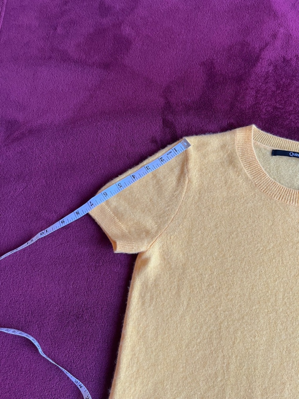 Quince Women's Short Sleeve Crewneck Sweater - Yellow - Picture 11 of 12